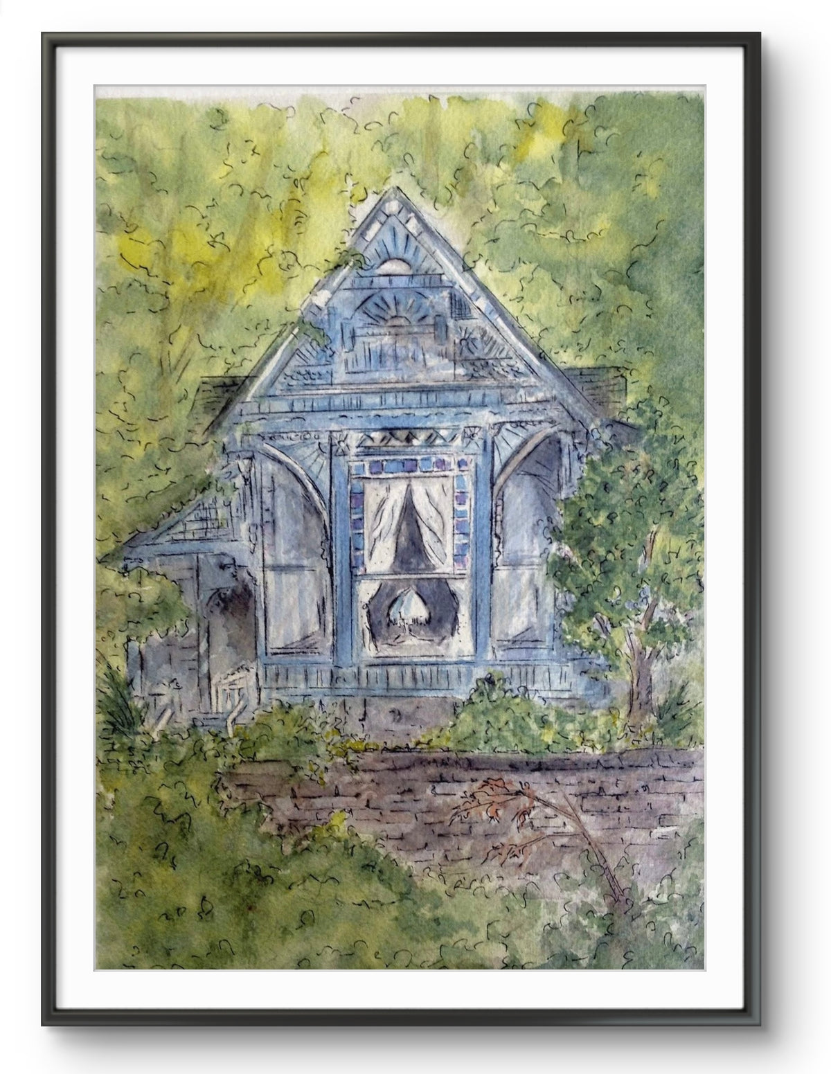 Cliff Cottage Art Print