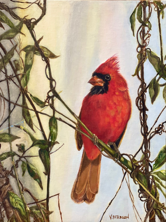 "Always" Original Cardinal Oil Painting