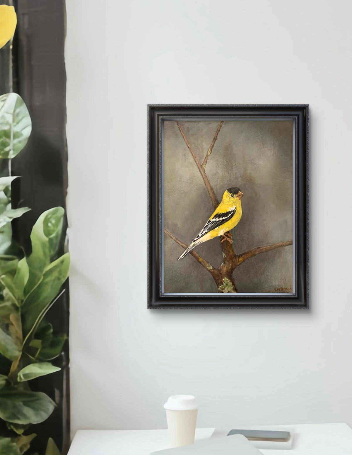 "My Sanity is a Yellow Bird" Original Oil Painting
