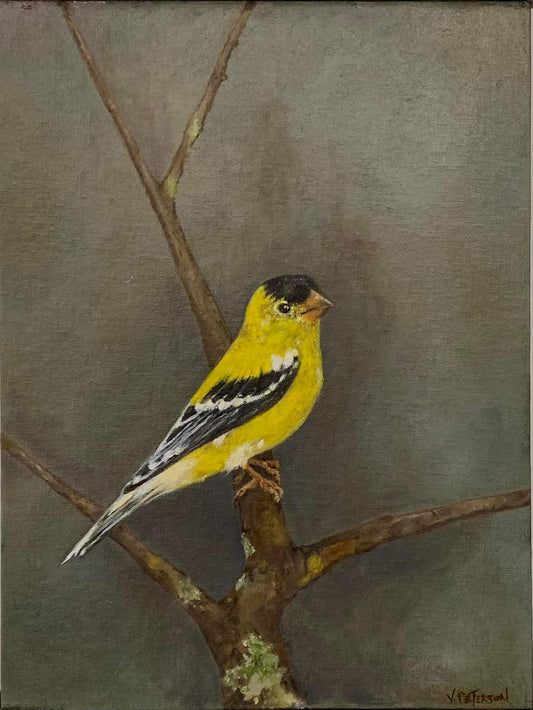 "My Sanity is a Yellow Bird" Original Oil Painting